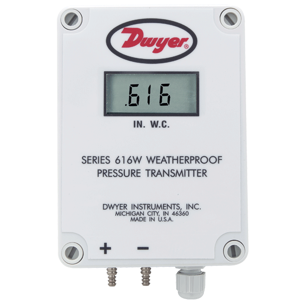 Dwyer Differential Pressure Transmitter, Series 616WL